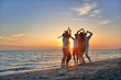 © FS-Stock - group of happy young people dancing at the beach on beautiful summer sunset
