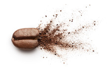 Coffee Powder Burst From Coffee Bean