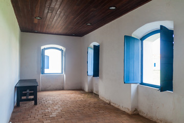 MACAPA, BRAZIL - JULY 31, 2015: Interior of one of buildings in St. Joseph fortress in Macapa, Brazil