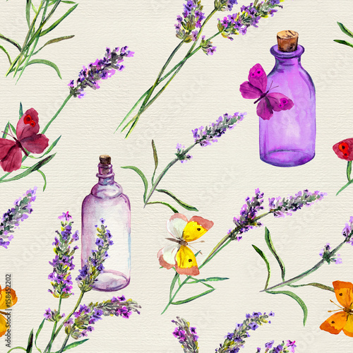 kwiaty-lawendy-butelki-oleju-motyle-jednolite-wzor-do-aromaterapii-akwarela