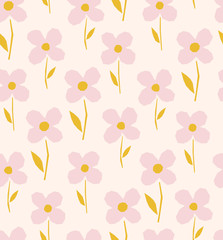 Aufkleber - seamless floral pattern