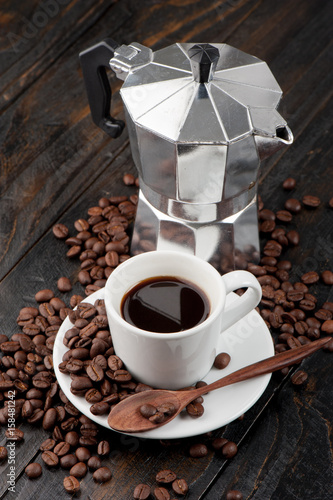 Plakat koncepcja kochanka kawy