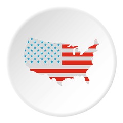 Wall Mural - USA map icon, flat style