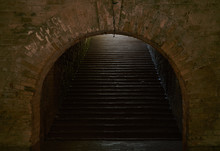 Arched Passage With Stairs In The Fortress. Fragment Of The Fortification Of The Nineteenth Century The Kiev Fortress