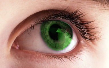 human eye green