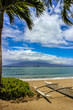 Beautiful view of Molokai Island from Kaanapali Beach, Maui, Haw