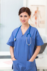 Canvas Print - Portrait of a beautiful smiling nurse