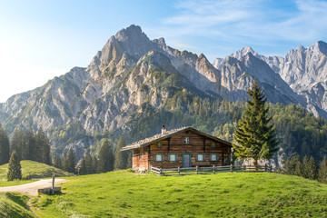 Alpine hut in the Austrian mountains