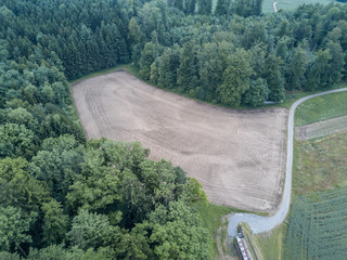 Wall Mural - Aerial viewof agricultural field