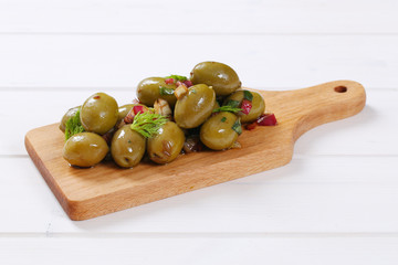 Wall Mural - marinated green olives