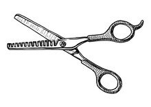 Illustration Of Thinning Shears