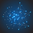 © ARAMYAN - abstract social network on blue background