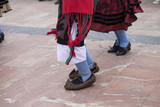 Fototapeta Góry - Dancing. Llanes' traditional costume.