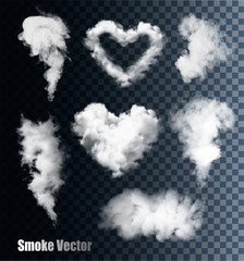 Aufkleber - Transparent set of cloud vectors