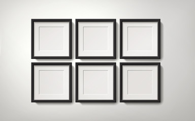 Wall Mural - Orderly picture frames collection