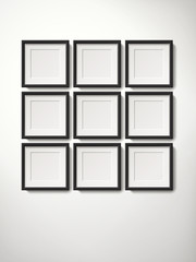 Wall Mural - Orderly picture frames collection