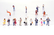 © Wisiel - Line of diverse tiny miniature model people