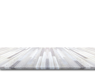 Wall Mural - Wooden floor isolated on white background.