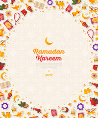 Canvas Print - Ramadan Kareem concept vertical banner