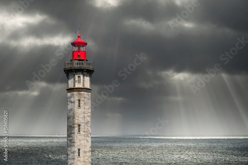 Phare Lanterne Marin Bateau Repere Tempete Mer Ocean Cote Gardien Securite Bretagne Phare Des Baleines Ile De Re Stock Photo Adobe Stock