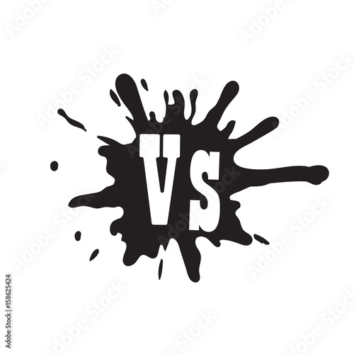 Versus Letters Or Vs Logo Vector Emblem On Explosion Shape Buy