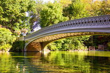 Bow Bridge In Central Park, New York City