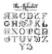 © evdakovka - Retro decorative font. Original high-detalized alphabet. Capital letters. EPS 10 vector.