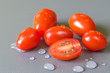 Cherry tomatoes with water drops