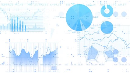 Business data graph digital world space dot.