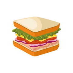 Wall Mural - Sandwich delicious food icon vector illustration graphic design