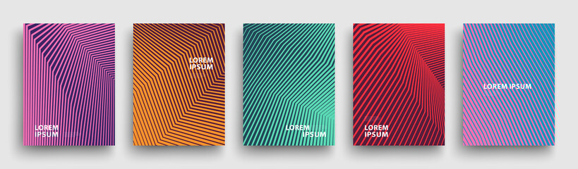 simple modern covers template design. set of minimal geometric halftone gradients for presentation, 