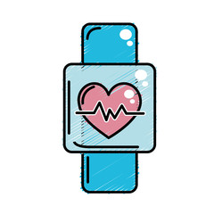 Canvas Print - smartwatch to know the rhythm cardiac