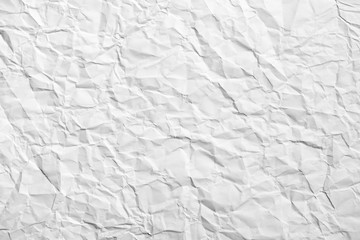 Wall Mural - zerknittertes weißes papier als hintergrund oder textur
