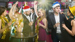 © JackF - Positive females and males celebrating new year