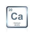 Chemical element calcium from the Periodic Table