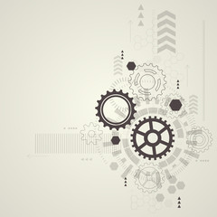 Wall Mural - abstract technological background. vector illustration.