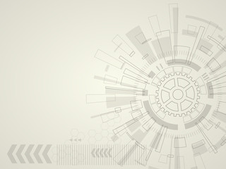 Wall Mural - abstract technological background. vector illustration.