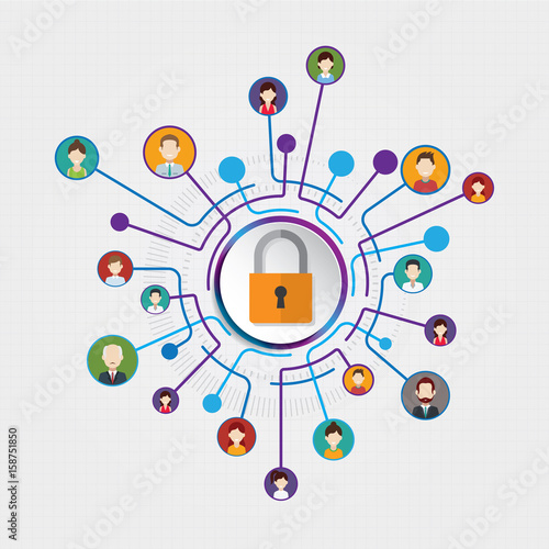 Stampa su Tela Circle Connection Security