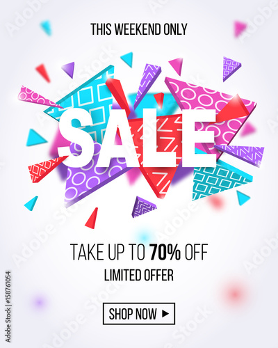 Sale Banner Template For Online Shopping Mobile Website Trendy