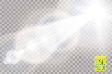 Wall Mural - vector transparent sunlight special lens flare light effect.