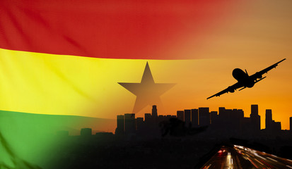 Ghana fabric Flag Travel and Transport Concept