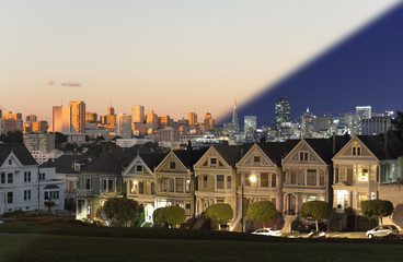 Wall Mural - San Francisco Skyline twilight transition