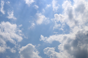 blue sky background with tiny clouds before raining.