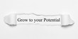 © magele-picture - Grow to your Potential on white torn paper