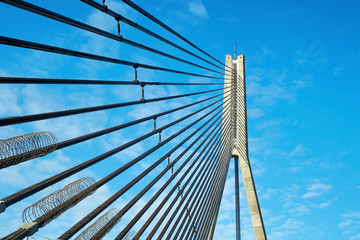 Close up of bridge, Riga