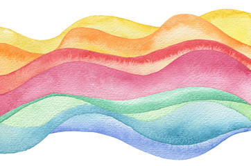 abstract wave watercolor painted background. paper texture.