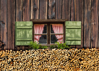 Sticker - Fenster auf der Alm