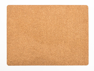 Textured of cork wood isolated on white background.