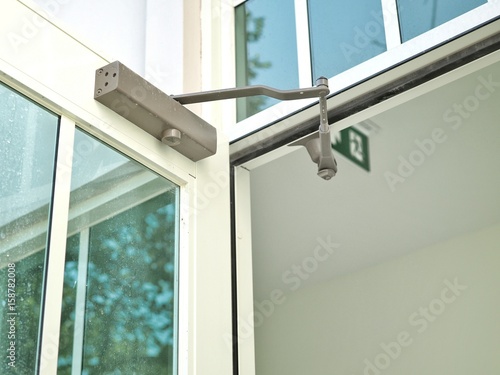 Door Closer On White Modern Glass Door Buy This Stock