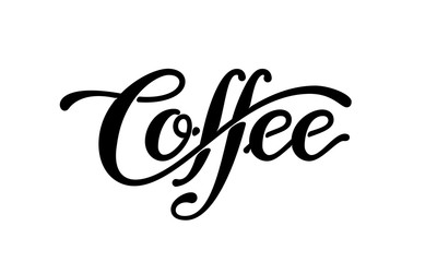 Coffee. Lettering isolated on white background